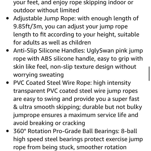 Cordless Jump Rope, Adjustable with Ball Bearings - Picture 11 of 11